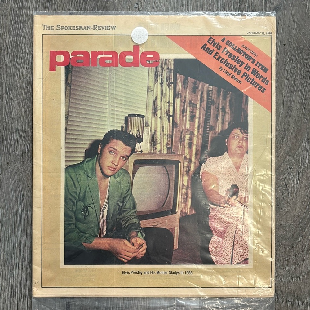 ELVIS PRESLEY WORDS & EXCLUSIVE PICTURES RARE 1978 PARADE MAGAZINE LLOYD SHEARER